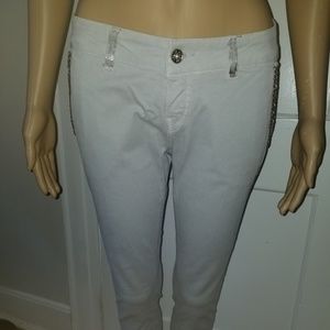 NWOT BluGirl Folies Grey Embellished skinny jeans